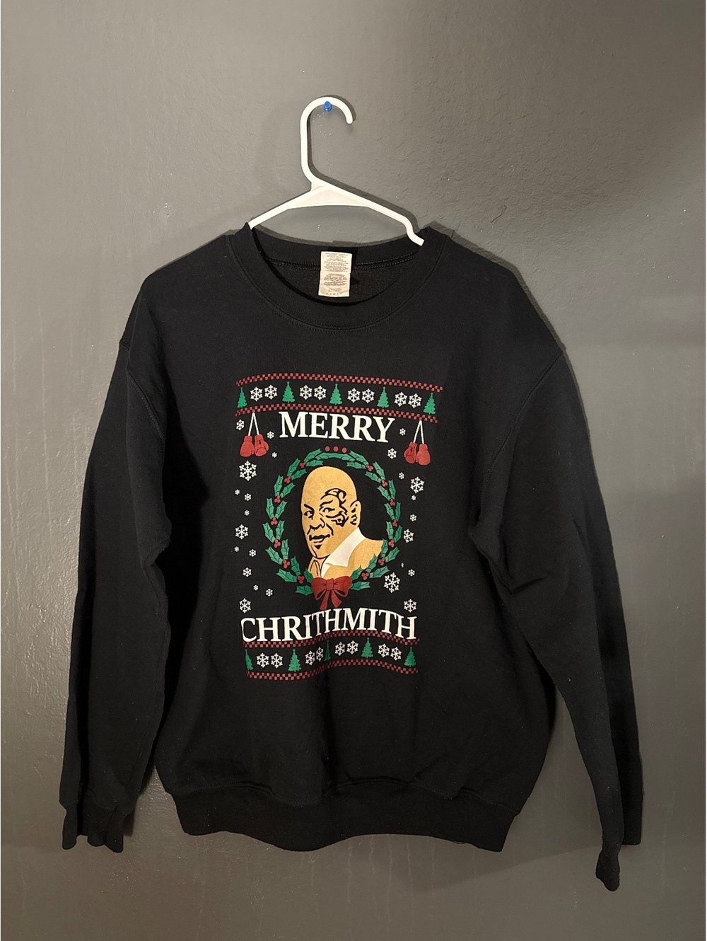 Gildan Heavy Blend Black Merry Chrithmith Christmas Sweatshirt Medium